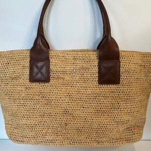 Helen Kaminski Brown Woven Handbag Purse